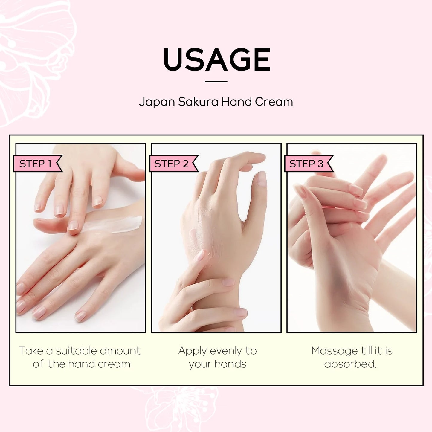 Japan Sakura Hand Cream Moisturizing Anti-Chapping Repair Soften Skin Tender Hand Cream Winter Nourishing Skin Care 30G
