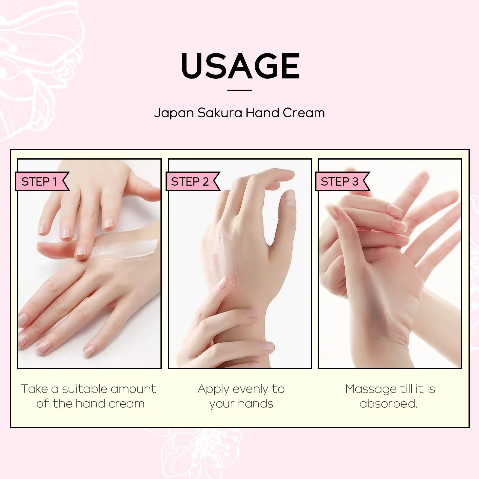 Japan Sakura Hand Cream Moisturizing Anti-Chapping Repair Soften Skin Tender Hand Cream Winter Nourishing Skin Care 30G