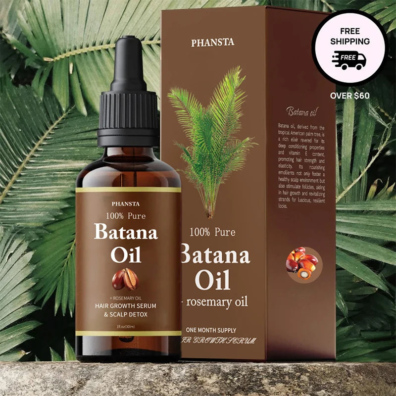 Batana Oil with Rosemary for Healthy Hair Nourish Scalp Serum Moisturizing Hair Thickness Pure Organic Batana Oil Smoothen Hair