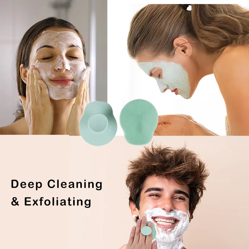 Soft Silicone Face Brush Cleanser and Massager Manual Facial Cleansing Brush Exfoliating Silicone Face Scrubber for Women Men