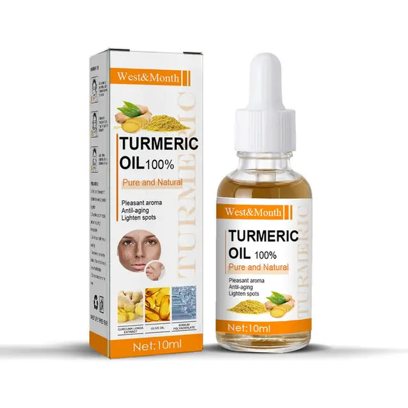 Turmeric Freckle Whitening Oil Serum Curcumin Oil Brighten Faded Dark Spot Removal Pigment Improve Roughness Skin Care